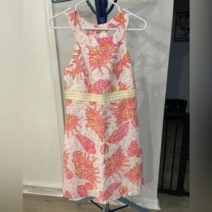 Lilly Pulitzer Pink Shell Halter Dress